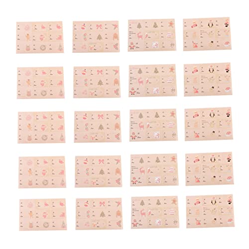 TOYANDONA 20 STK Weihnachtsaufkleber Aufkleber Für Weihnachtsetiketten Geschenkaufkleber Praktische Siegelaufkleber Selbstklebende Aufkleber Weihnachtsdekoration Beschichtetes Papier von TOYANDONA