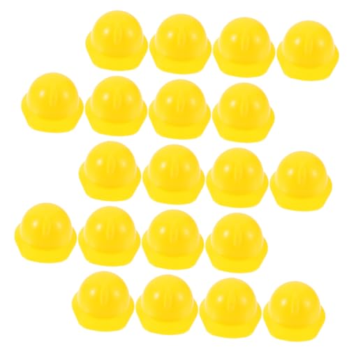 TOYANDONA 20 Stck. Teiliges Mini Puppenhelm aus Langlebigem Kunststoff Realistische Sicherheitshelme für Puppendekoration Praktische und Robuste Puppenhüte Glatte Oberfläche Geeignet für von TOYANDONA