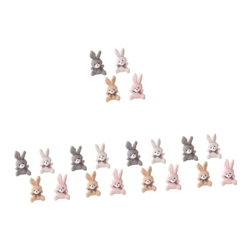 TOYANDONA 20 Stk Kaninchen-Plüsch-Schlüsselanhänger hasen anhänger hasenanhänger Plüschfigur Spielzeug ausgestopfter Hase Hasen Schlüsselanhänger Hase als Schlüsselanhänger hängend Charme von TOYANDONA