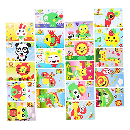 TOYANDONA 20 Stück 3D Aufkleber Cartoon Aufkleber Kinderaufkleber Kleinkindaufkleber Kinderpuzzle Aufkleber Für Kleinkinder Aufkleber Für Kunsthandwerk DIY Aufkleber Kits Für von TOYANDONA