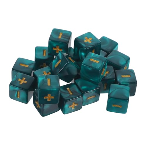 TOYANDONA 20 Stück Arithmetische Lehrmittel Partyspielwürfel Mathe-unterrichtszubehör Mathe-spielwürfel Pädagogische Mathematikzeichen-würfel Würfel Für Den Mathematikunterricht Green Acryl von TOYANDONA