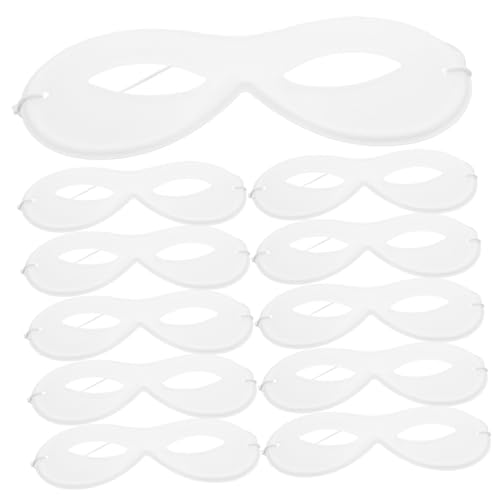 TOYANDONA 20 Stück DIY Masken Aus Handbemaltem Pvc Mit Beflockung Für Karneval Halloween Partys Weiche Bequeme Maske Schlichte Weiße Maskenballmaske von TOYANDONA