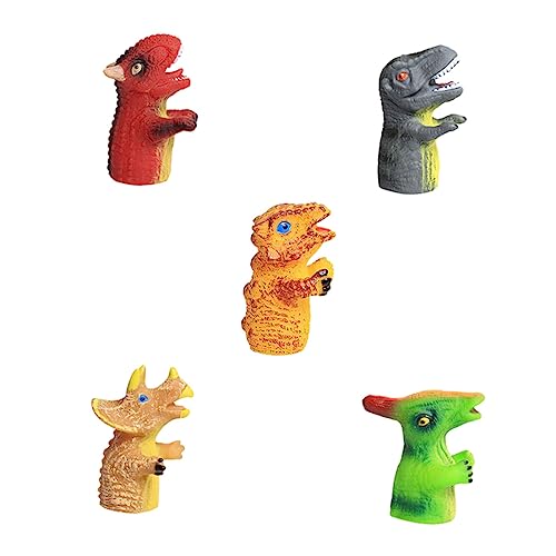 TOYANDONA 20 STK Dinosaurier-Fingerspielzeug Fingerspielzeug für Kinder Kopf Spielzeug Spielzeuge Dinosaurier-Fingerpuppen Fingerpuppen-Requisiten Karikatur Marionette Fingerbett Plastik von TOYANDONA