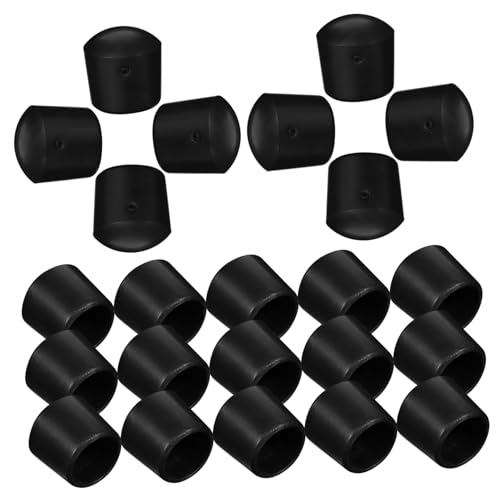 TOYANDONA 20 Stück Fußballmaschinenkappe ersatzteile tischkicker zubehör Stecker Kappen für Kickermaschinen Ende Spiele Kappen für Tischfußballmaschinen Ersatz-Kicker-Endkappen Plastik Black von TOYANDONA