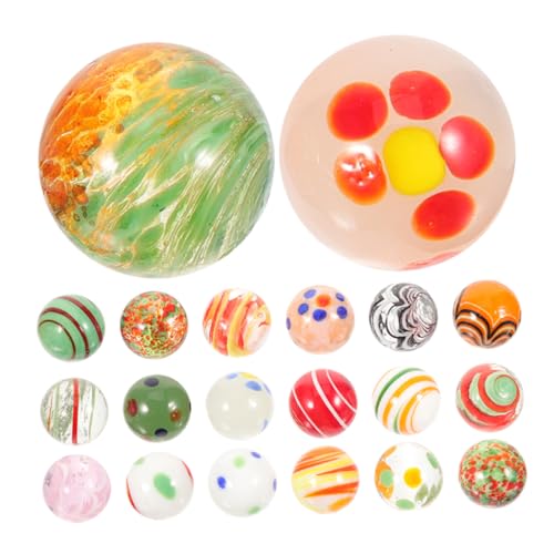 TOYANDONA 20 Stück Glasmurmeln Tank Bunter Marmor Für Murmeln Masse Klare Murmeln Groß Handwerk Vasenfüller Aus Farbigem Marmor Gartenkugelmurmeln Kugeln Vase Kunstglasperlen Glas von TOYANDONA