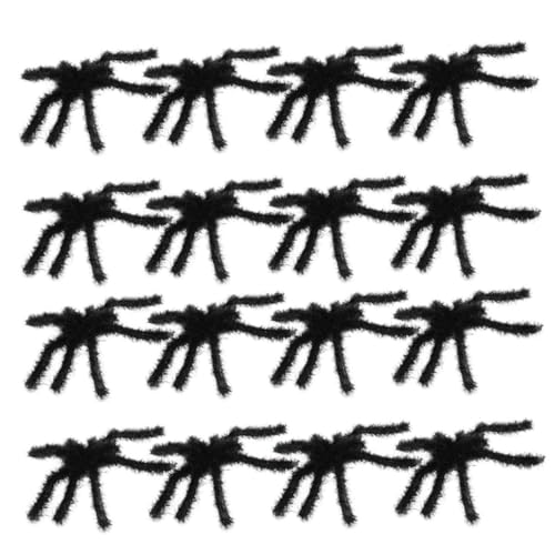 TOYANDONA 20 Stück Halloween-simulationsspinne Halloween Requisiten Spinne Schwierige Requisiten Black von TOYANDONA