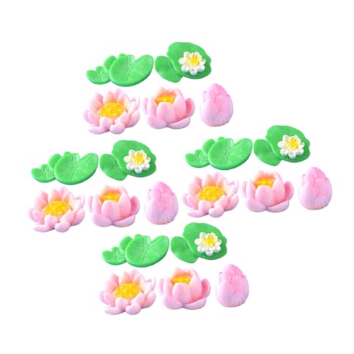 TOYANDONA 20 Stück Harz Lotusblatt Miniatur -Lotusblumen Miniatur-Landschaftsdekoration Zubehör für Aquarien Aquarium Ornamente klein Mikrolandschaftsornament Blumenornamente von TOYANDONA