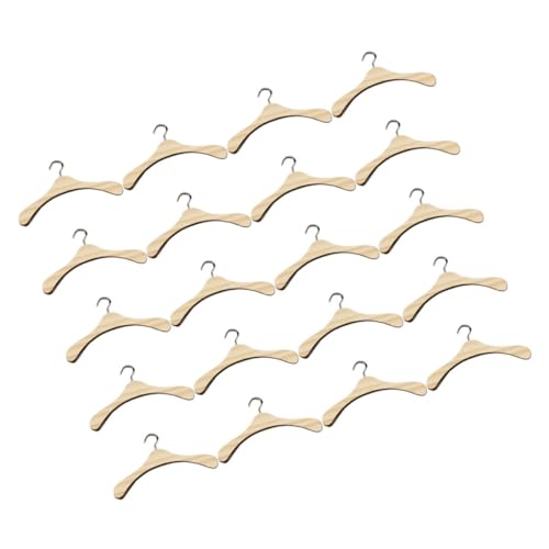 TOYANDONA 20 Stück Holz Kleiderbügel für Puppenhaus Organizer für Bjd Mädchenpuppen Essenzielles Zubehör für Puppenmode von TOYANDONA