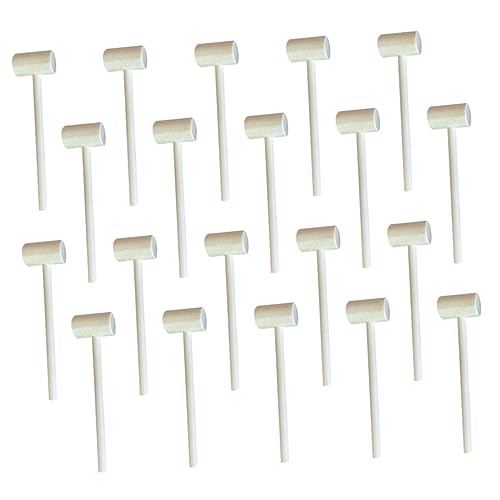 TOYANDONA 20 Stück Holzhammer Für Hamster Hämmer Pädagogischer Hammer Gehirnspielzeug Hammer Lustig Quietschend Meeresfrüchte Schalentiere Mini Werkzeuge Für von TOYANDONA