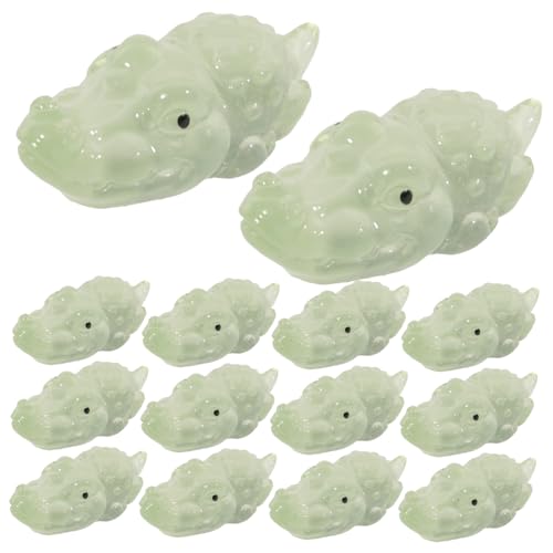 TOYANDONA 20 Stück Im Dunkeln Leuchtender Alligator Für Den Feengarten Miniatur Alligatorfiguren Mini Alligatorfiguren Alligator Kuchenaufsatz Mikro Landschaftstiere Das Tierharz von TOYANDONA