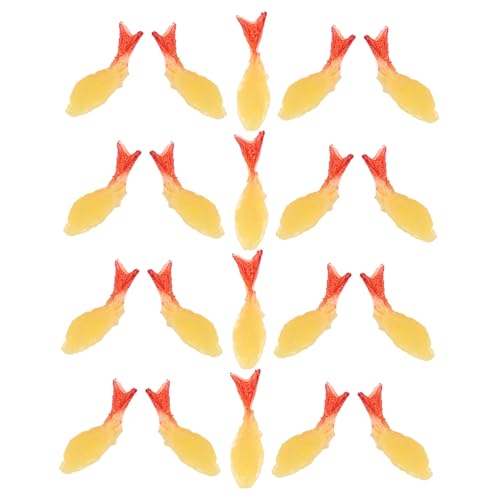 TOYANDONA 20 Stück Künstliche Gebratene Garnelenfiguren, Miniatur-Tempura-Modell Für Japanische Lebensmittel, Realistische Gekochte Garnelen, Display-Requisiten Für Heimwerker TOYANDONA 20 Stück Künstliche Gebratene Garnelenfiguren, Miniatur-Tempura-Modell Für Japanische Lebensmittel, Realistische Gekochte Garnelen, Display-Requisiten Für Heimwerker von TOYANDONA