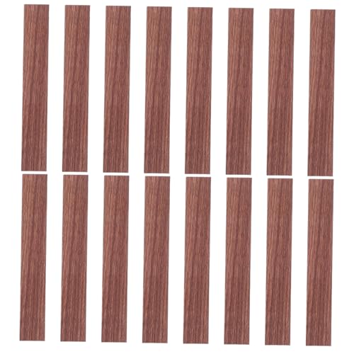 TOYANDONA 20 Stück Maßstab Selbstklebende Holzmaserung Bodenplatten Realistisches Miniatur Holzboden Zubehör für Puppenhaus DIY Modellgestaltung von TOYANDONA
