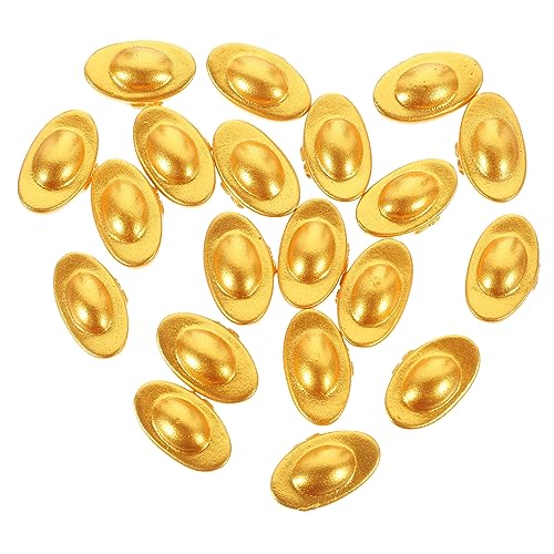 TOYANDONA 20 Stück Mini-Barren winzig Puppe Figur Miniatur-Zubehör für den einzug glucksbringer Geburtstagsgeschenke Handlich Mini- -Modell Harz Golden von TOYANDONA