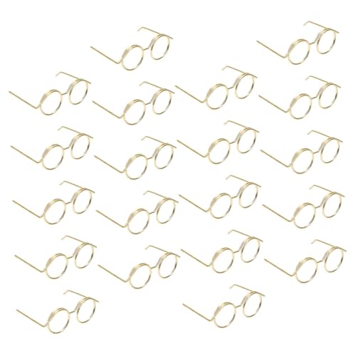 TOYANDONA 20 Stück Mini-Brillenspielzeug Puppen Kleidung für puppenkleidung Puppen-Partyzubehör einmachgläser mini Puppenbrillen DIY-Puppenbrille Brille zum Anziehen der Puppe Metall Golden TOYANDONA 20 Stück Mini-Brillenspielzeug Puppen Kleidung für puppenkleidung Puppen-Partyzubehör einmachgläser mini Puppenbrillen DIY-Puppenbrille Brille zum Anziehen der Puppe Metall Golden von TOYANDONA