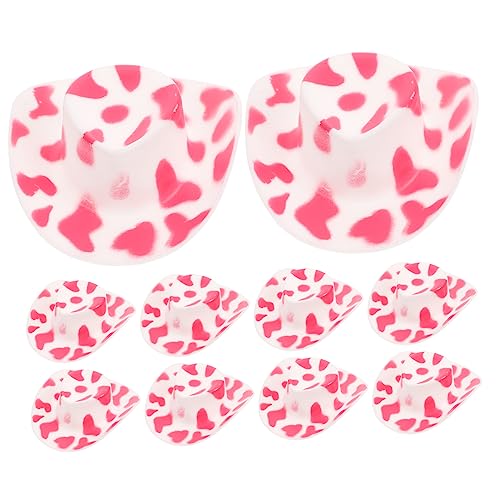 TOYANDONA 20 Stück Mini Cowboy Hat Accessoires klein Mini Cowgirl Hut Puppe Mini-Cowboyhut winzige Hüte Miniaturhüte basteln verschleißfeste Miniaturhüte Minihüte für Partys Mini-Hut Plastik von TOYANDONA