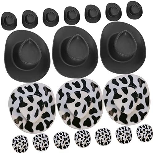 TOYANDONA 20 Stück Mini-Cowboyhut Farbe Mini-Hut Blau Fedora Hüte Minihüte zum Basteln Miniaturhüte zum Basteln kleine Cowboyhüte Cowboy-Partyhüte Miniatur-Cowboyhüte zum Basteln Plastik von TOYANDONA