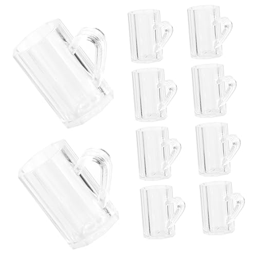 TOYANDONA 20 Stück Mini Dekorationen Wasserpuppenspielzeug Miniatur Bierkrüge Kaffeebecher Getränkeornamente Mini Hausbecher Rollenspiel Küchenrequisiten Mini von TOYANDONA