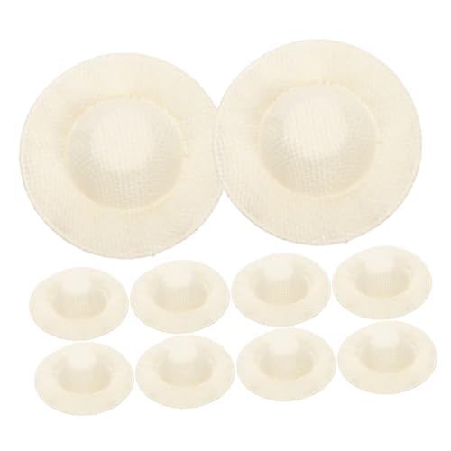 TOYANDONA 20 Stück Mini Hüte Mini Kleine Hüte Zum Basteln Puppenhaus Hüte Foto Requisite DIY Bastelhüte Requisite Gewebte Hüte Dekorativer DIY Hut Gewebter Bastelhut von TOYANDONA