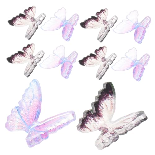 TOYANDONA 20 Stück Mini-Schmetterling Miniatur Mini-Enten Minifiguren Lichterkette batteriebetrieben puppenhaus deko Kleine Dekoration Puppenhauslieferungen Mikroharz-Schmetterlingsmodell von TOYANDONA