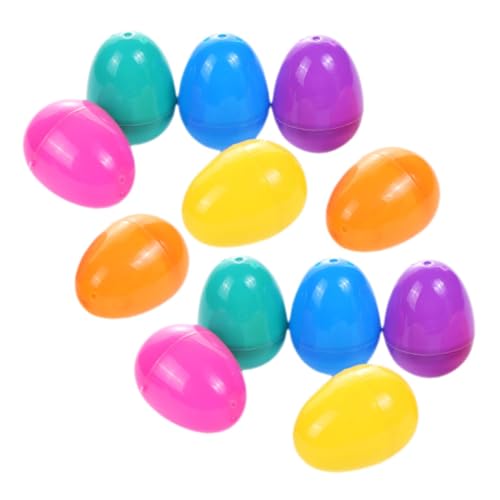 TOYANDONA 20 Stück Ostereier Ostereierform Ostereierboxen Osterparty Geschenkeier Süßigkeitenboxen Osterparty Zubehör Befüllbare Eierornamente Bunte Ostereierdekorationen Aus von TOYANDONA