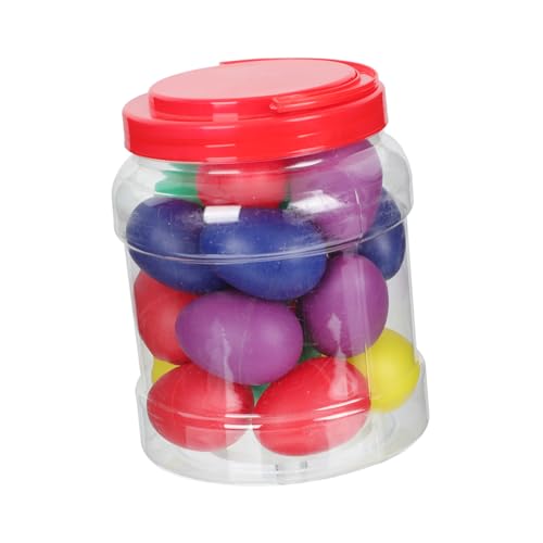 TOYANDONA 20 Stück Percussion Sand Egg Musikinstrumente für Kleinkinder Egg Maracas Shaker Rassel -Musical Ei-Percussion-Instrumente Pädagogische Eierbecher Plastik Zufällige Farbe von TOYANDONA