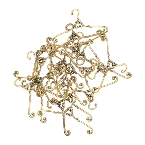 TOYANDONA 20 Stück Miniatur-kleiderbügel Aus Metall Für Puppenstuben Zur Präsentation Von Puppenkleidung Vintage-Design Mini-kleiderbügel Zur Aufbewahrung Von Puppenkleidung Und Organisiert von TOYANDONA