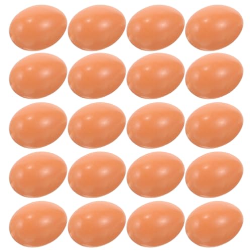 TOYANDONA 20 Stück Puppenhaus Eier Miniatur Dekore Miniatur Ei Modell Ornament Mini Ei Ornamente Künstliches Ei Miniatur Ei Ornamente Mini Miniatur Zubehör Kunststoff von TOYANDONA