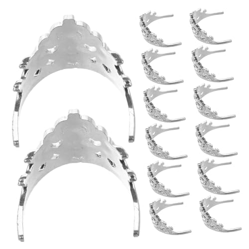TOYANDONA 20 Stück Puppenkrone Prinzessin Kleine Puppen Puppendekor Winzige Krone Mini-Kronen Minikronen Zum Basteln Kronenschmuck Kleine Schmuckstücke Für Puppen Plastik Silver von TOYANDONA