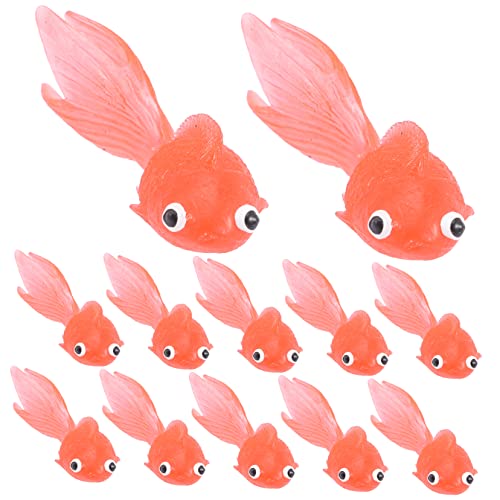 TOYANDONA 20 Stück Simulation eines Goldfischspielzeugs Tank Dekorationen Fischdekoration Aquarium künstlicher gefälschter Fisch Aquariendekoration Fisch Aquarium Dekoration Plastik von TOYANDONA