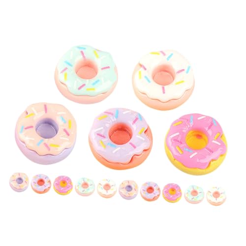 TOYANDONA 20 Stück Simulations-Donut künstliche Donuts Krapfen Machen Mini-Donuts winzige Donuts winziges Lebensmittelmodell Miniaturdesserts Miniatur-Dessertmodell Mini-Hausverzierung Harz von TOYANDONA