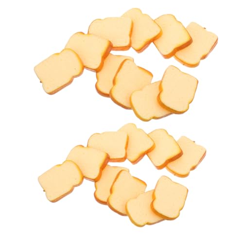 TOYANDONA 20 Stück Simuliertes Lebensmittelhandwerk Kunstbrotmodell künstliches Brot zur Dekoration gefälschtes realistisches Essen falsch Geschnittener Toast falscher Toast PVC Gelb TOYANDONA 20 Stück Simuliertes Lebensmittelhandwerk Kunstbrotmodell künstliches Brot zur Dekoration gefälschtes realistisches Essen falsch Geschnittener Toast falscher Toast PVC Gelb von TOYANDONA