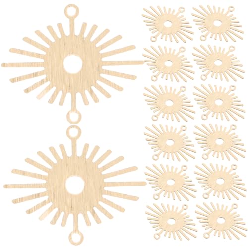 TOYANDONA 20 Stück Sonnenblumen Schmuck DIY Schmuckzubehör Baumelnde Ohrringanhänger Schmuckherstellungskomponenten Hohler Runder Anhänger Ohrhänger Vintage Blumenanhänger von TOYANDONA