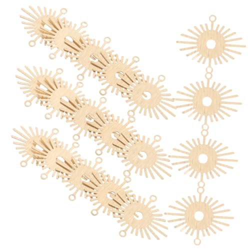 TOYANDONA 20 Stück Sonnenblumenschmuck Blumenverbinder-Charme Verbindungsanhänger Für Armbänder Armbandanhänger Selber Machen Blumenanhänger Für Armbänder DIY-schmuckfunde Metall Golden von TOYANDONA