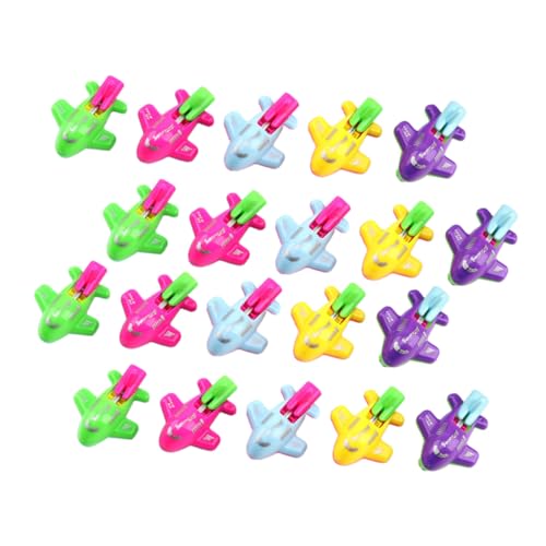 TOYANDONA 20 Stück Teiliges Flugzeugspielzeug Pfeifendes Flugzeug aus Robustem Material Bunte Modelle für Interaktives Lernen und Spiel Geschenk für Jungen und Mädchen Ab Zufällige Farbe von TOYANDONA