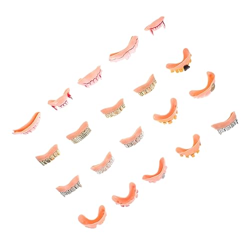 TOYANDONA 20 Stück Teiliges Halloween Fake Teeth Witzige Vampirzähne und Zombie Prothesen aus Flexiblem Langlebige Cosplay Party Requisiten für Gruselige Kostüme und Dekoration TOYANDONA 20 Stück Teiliges Halloween Fake Teeth Witzige Vampirzähne und Zombie Prothesen aus Flexiblem Langlebige Cosplay Party Requisiten für Gruselige Kostüme und Dekoration von TOYANDONA
