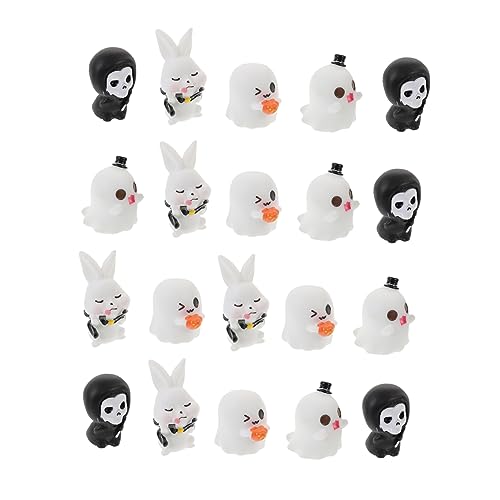 TOYANDONA 20 Stück Teiliges Halloween Miniatur Ornament Harzfiguren für DIY Deko für Puppenhäuser und Mini Halloween Party Dekorationen von TOYANDONA
