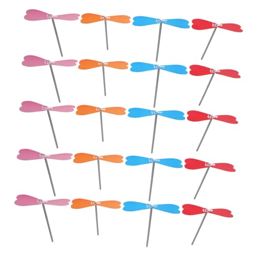 TOYANDONA 20 Stück Teiliges Hand Helikopter für Outdoor Fliegende Libellen Propeller Pädagogisch für Vorschulaktivitäten Kreative DIY Materialien Fördert Motorik und Wissenschaftsverständnis von TOYANDONA