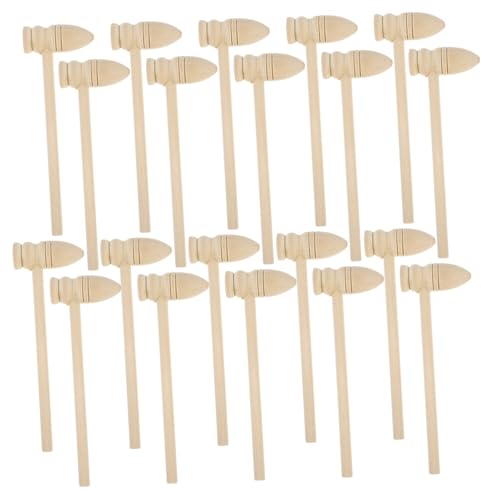 TOYANDONA 20 Stück Teiliges Mini Holzhammer für Polierte Oberfläche Sicheres Lernspielzeug Hand Auge Koordination und Greiffähigkeit Vielseitig als Pädagogisches und Dekoration Geeignet von TOYANDONA