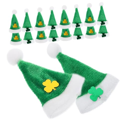 TOYANDONA 20 Stück Teiliges Mini Puppenmützen Patricks Day Party Deko Kleine Filzhüte für Diy Bastelzubehör Handgefertigte Mini Deko für Puppen und Festlichkeiten von TOYANDONA