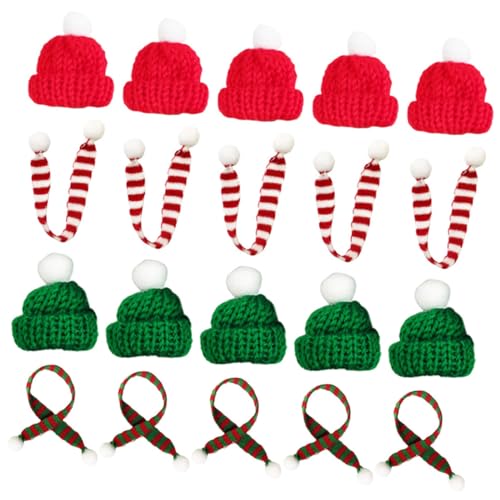 TOYANDONA 20 Stück Teiliges Mini Wollmützen und Schalset Weiche Flexible Weihnachtsdekoration Miniatur Weinflaschenüberzug für DIY Bastelarbeiten und Festliche Tischdeko TOYANDONA 20 Stück Teiliges Mini Wollmützen und Schalset Weiche Flexible Weihnachtsdekoration Miniatur Weinflaschenüberzug für DIY Bastelarbeiten und Festliche Tischdeko von TOYANDONA