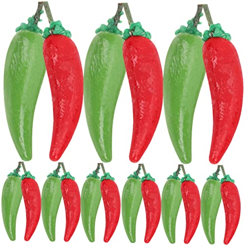 TOYANDONA 20 Stück Teiliges Miniatur Chili Modell aus Langlebigem Harz Realistische Grüne und Rote Paprika Dekorative Puppenhaus Deko für Miniaturküchen und Bastelprojekte TOYANDONA 20 Stück Teiliges Miniatur Chili Modell aus Langlebigem Harz Realistische Grüne und Rote Paprika Dekorative Puppenhaus Deko für Miniaturküchen und Bastelprojekte von TOYANDONA