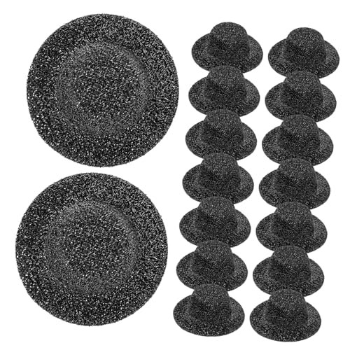 TOYANDONA 20 Stück Teiliges Miniatur Jazzhüte Schwarze Mini Hüte für Puppenhaus Dekoration DIY Bastelzubehör Vielseitige Puppenhüte für Party und Gestaltung von TOYANDONA