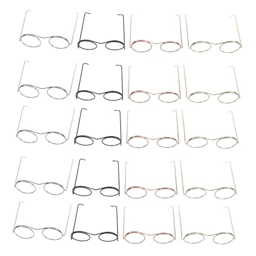 TOYANDONA 20 Stück Teiliges Miniatur metallbrillen Puppen Leichte Robuste Mini brillenrahmen in Gold Silber Roségold Schwarz Dekorative DIY Accessoires für Puppenhaus und Bastelprojekte TOYANDONA 20 Stück Teiliges Miniatur metallbrillen Puppen Leichte Robuste Mini brillenrahmen in Gold Silber Roségold Schwarz Dekorative DIY Accessoires für Puppenhaus und Bastelprojekte von TOYANDONA
