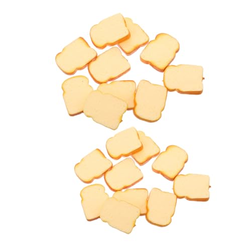 TOYANDONA 20 Stück Teiliges Realistische Toastbrotscheiben Künstlich Simuliertes Brotscheibenmodell Dekorativ für Küche Bakery Display Fotografie Food Props von TOYANDONA