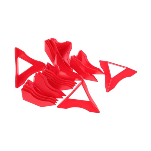 TOYANDONA 20 Stück Zauberwürfelhalter dreibein stativ Dreiecksbasis Cube-Display-Stativ Würfel Bauen Puzzle Pyramidenspiel Platte Benzinhahn des Generatorventils Generatorteile Plastik rot von TOYANDONA