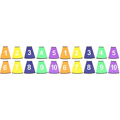 TOYANDONA Fussball Markierung 20 Stücke Aktivitäten Übungsmarker Fußball Warnabdeckung Spot Anzahl Signalisiert Feld Logo Basketballmarker Boden Fußball Hülse Von Mini Fußball von TOYANDONA
