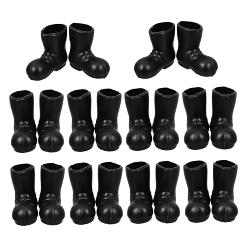 TOYANDONA 20 Stücke Weihnachten Booties Modell Miniatur Schuhe Mini Schuhe Schwarz Pe TOYANDONA 20 Stücke Weihnachten Booties Modell Miniatur Schuhe Mini Schuhe Schwarz Pe von TOYANDONA