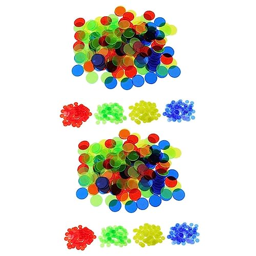 TOYANDONA 200 STK Transparente Farben Glatte Oberfläche Spiel-Bingo-Chips Verstreute Perlen Modellierung Mathematischer Konzepte Lieferungen Zubehör Spielwährung von TOYANDONA