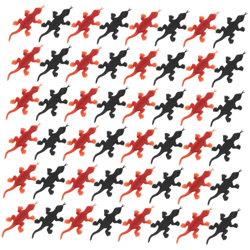 TOYANDONA 200 Stück Gecko Figuren für Halloween Prank PVC Reptilienmodell für Lernspielzeug und Party Goodie Bags von TOYANDONA