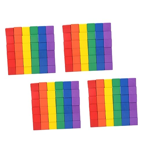 TOYANDONA 200 Stück Teiliges Buntes Holzwürfel und Kleine Bauklötze für DIY Bastelprojekte Erwachsene Kreative Handarbeit von TOYANDONA